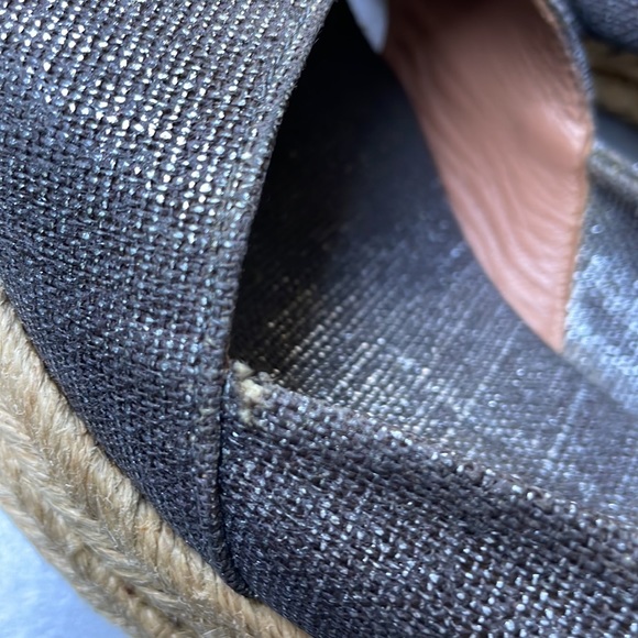 Tory Burch Filipa Espadrille Wedge Heel metallic size 8.5 - Picture 8 of 10